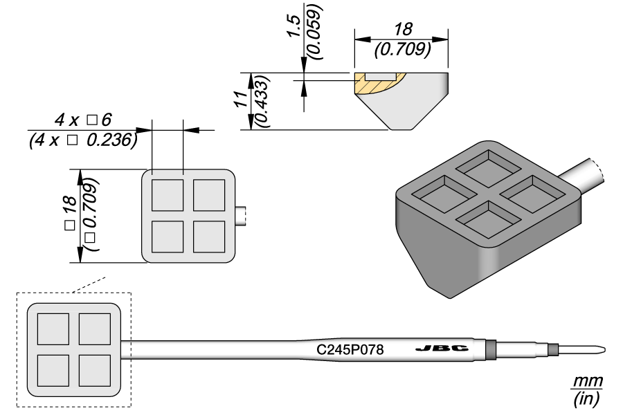 C245P078 - Component Hot Plate 4 Chambers